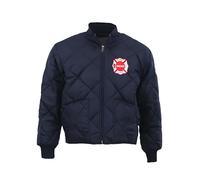 A&M Express Men's Kinney Chicago Blue Jacket - Puffer Satin Bomber Jacket