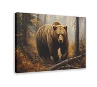 A Majestic Grizzly Bear Poster Canvas Poster for Home Decor Gift