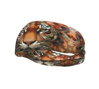 A Majestic Lion Head Sweat Band Headband for Men Women - Athletic Stretchable Breathable for Running Gym Tennis Yoga & All Sports