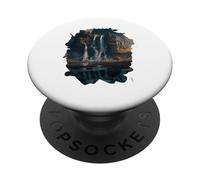 A majestic waterfall in the midst of untouched nature PopSockets Adhesive PopGrip