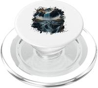 A majestic waterfall in the midst of untouched nature PopSockets PopGrip for MagSafe