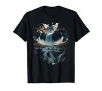A Majestic Waterfall in the Midst of Untouched Nature T-Shirt