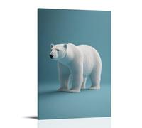 A Majestic White Polar Bear Standing still on A Pure Icy Blue Background, Symbolizing Silence, Power, And Arctic Solitude. Wall Art Mural Modern Decoration Hanging Art Poster 24x36inch(60x90cm)