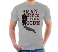 A Man Got to Have A Code Omar The Wire Men's T-Shirt Heather Grey