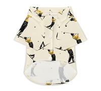A Man Playing Golf Dog Shirts Summer Pet Clothes Comfort T-Shirts Short Sleeveless Top for Cats Dogs