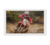 A Man Riding Dirt Bike Diamond DIY Painting Kits Horizontal Round