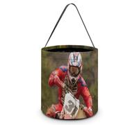 A Man Riding Dirt Bike Halloween Tricking Or Treating Bag