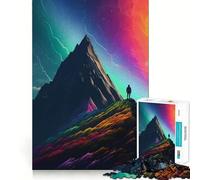 A Man Standing Unique Moun 1000 Piece Jigsaw Puzzles for Teenagers Jigsaw Skill Play Firm Edge Home Fun Santa Gift (50x75cm)