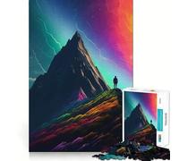 A Man Standing Unique Moun Hard Jigsaw Puzzle for Adults 1000 Pieces Serene Game Creative Craft Real Challenge Perfect Decor (38x52cm)