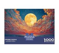 A Man Walks Along The Beach Under Moonlight 1000 Pieces Extra-thick Cardboard DIY Jigsaw Puzzle Tree Girl Stress Releasing Birthday Toy Puzzles For Adults And Kids 38x26cm/1000pcs