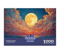 A Man Walks Along The Beach Under Moonlight 1000 Pieces Extra-thick Cardboard Jigsaw Puzzle Set Tree Girl Impossible Hard Difficult Birthday Toy Puzzles As Birthday Gifts 52x38cm/1000pcs