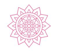 a Mandala Inspi by The Patterns of african'textiles Using Bold and Geometric Shapes Vinyl Wall Stickers 67.2x67.4cm Self Adhesive Pink