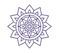 a Mandala Inspi by The Patterns of african'textiles Using Bold and Geometric Shapes Wall Stickers 67.2x67.4cm Easy Installation DarkBlue