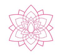 a Mandala with a Lotus Flower Silhouette in The Center Surrounded by Intricate Geometric Patterns Wall Stickers 67.2x69.6cm Multiple Size Options Pink