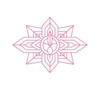 a Mandala with an Art Deco Influence Using Geometric Patterns and Metallic s Vinyl Wall Stickers 38x50.9cm Tattoo Culture Pink
