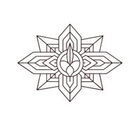 a Mandala with an Art Deco Influence Using Geometric Patterns and Metallic s Wall Stickers 49.4x66.2cm Art Decoration Coffee