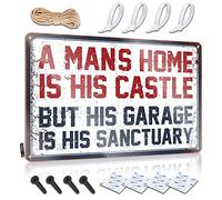 A Man's Home Is His Castle For Vintage Star Wall Decor Metal Sign Caution