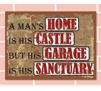 A MAN'S SANCTUARY Retro Metal Sign Pub Shed Bar Man Cave Plaque Vintage Gift