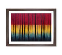 A Masterful Abstract Forest Framed Wall Art Print A2 Walnut