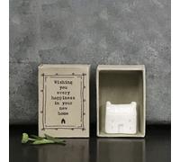 East of India MINI Matchbox Wishing you every happiness in your new home | New Home Keepsake | Letterbox Gift