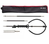 A MC JIOU 6' Carbon Fiber Pole Spear with Two-Stage EVO Trigger-Release Grip, 3-Prong Tip, and Travel Bag