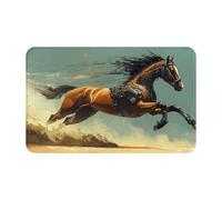 A Mechanical Horse Galloping In The Desertsupernatural Symbols Black Printing 1pcs Quick Dry Peach Skin Velvet Beach Towel Oversized 55''X27.5'' For Adults, Super Absorbent Towel