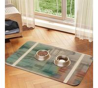 a Melodic Tunes Pet Absorbent Leather Non-Slip Feeding Mat 40x60cm, Quick Drying, Waterproof, Washable Bowl Mat