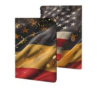A-mericans And German Flags Case Compatible for ipad 2019/2020/2021(10.2in) Tablet Cases Stand Protective Cover with Sleep/Wake