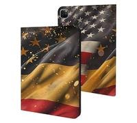 A-mericans And German Flags Case Compatible for IPAD Pro 20/21/22(11in) Tablet Cases Stand Protective Cover with Sleep/Wake