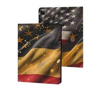 A-mericans And German Flags Case Compatible for iPad Pro 2020/2021/2022 (12.9in) Tablet Cases Stand Protective Cover with Sleep/Wake
