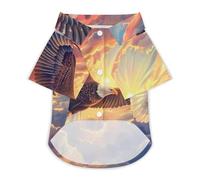 A-mericans Bald Eagle Flying Eagle Hawaii Shirt Print Dog Clothes T-Shirt Beach for Puppy Cat L