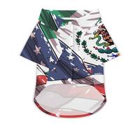 A-mericans Mexico Flag Hawaii Shirt Print Dog Clothes T-Shirt Beach for Puppy Cat L