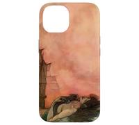 A Mermaid Lies Peacefully In The Water Under A Colorful Sky Case for iPhone 14