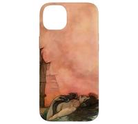A Mermaid Lies Peacefully In The Water Under A Colorful Sky Case for iPhone 14 Plus