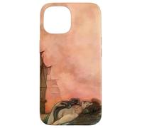 A Mermaid Lies Peacefully In The Water Under A Colorful Sky Case for iPhone 15