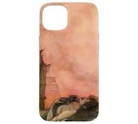 A Mermaid Lies Peacefully In The Water Under A Colorful Sky Case for iPhone 15 Plus