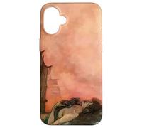 A Mermaid Lies Peacefully In The Water Under A Colorful Sky Case for iPhone 16 Plus