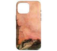 A Mermaid Lies Peacefully In The Water Under A Colorful Sky Case for iPhone 16 Pro Max