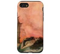 A Mermaid Lies Peacefully In The Water Under A Colorful Sky Case for iPhone SE (2020) / 7/8