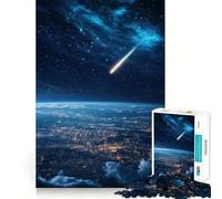A Meteor's Descent Jigsaw Puzzles 1000 Pieces for Teenagers Brain Skill Smooth Connection Pattern Build Art Decor (38x52cm)