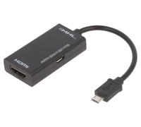 A-MHL-002 Adapter HDMI socket, USB B micro socket, Micro-USB-B plug GEMBIRD