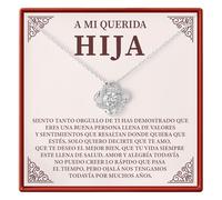A Mi Querida Hija Collar De Amor Eterno Para Mi Hija Con Un Mensaje En Español Regalos De Amor Para Mi Hija Collar Con Una Tarjeta De Mensaje Y Caja Para Hija Collar De Mamá Y Papá En Su Cumpleaños O