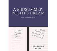 A Midsummer Night's Dream: Full play plus lined notebook pages for student, stage and classroom use (RIGHT-hand version)