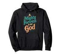A Mighty Fortress Is Our God Christian Design Hymn Lyric Pullover Hoodie