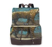 A mighty male leopard Ladies Travel Fashion Back Pack,Casual backpack,Print Women's leather backpack for Work