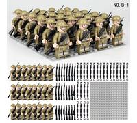 (A) Military German British American Weapon Base Mini Small Particle Doll Toys Suitable