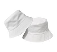 A Million Kisses Like Me A Millionaire Double Wearing Bucket Hat, Male Korean Version, Simple Casual Pot Hat, Female Solid Color Light Plate Visor Hat, Yellow Frog Hat, White, M