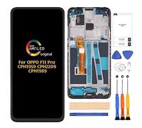 A-MIND for Oppo F11 Pro Screen Replacement Touch Digitizer CPH1969 CPH2209 CPH1987 LCD Display Full Assembly Repair Kits,with Tools(Black with Frame)