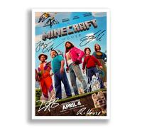 A Minecraft Movie Cast Signed Autograph Poster Photo Print Framed Memorabilia Tv Show Series Season Gift Jason Momoa Jack Black (A4 POSTER ONLY)