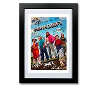 A Minecraft Movie Cast Signed Autograph Poster Photo Print Framed Memorabilia Tv Show Series Season Gift Jason Momoa Jack Black (A4 BLACK FRAMED & MOUNTED)